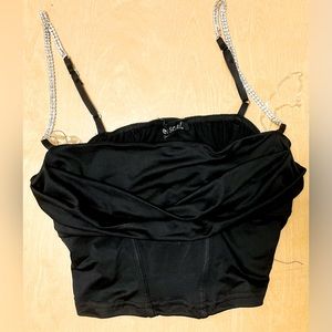 Crop top black size M NWT